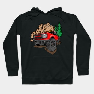 Ford Bronco Design - Red Bronco Hoodie